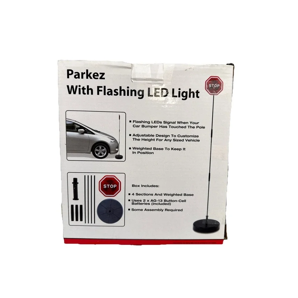 Flashing LED Flashing Light Parking Stop Sign For Garage Parkez Weighted Safety
